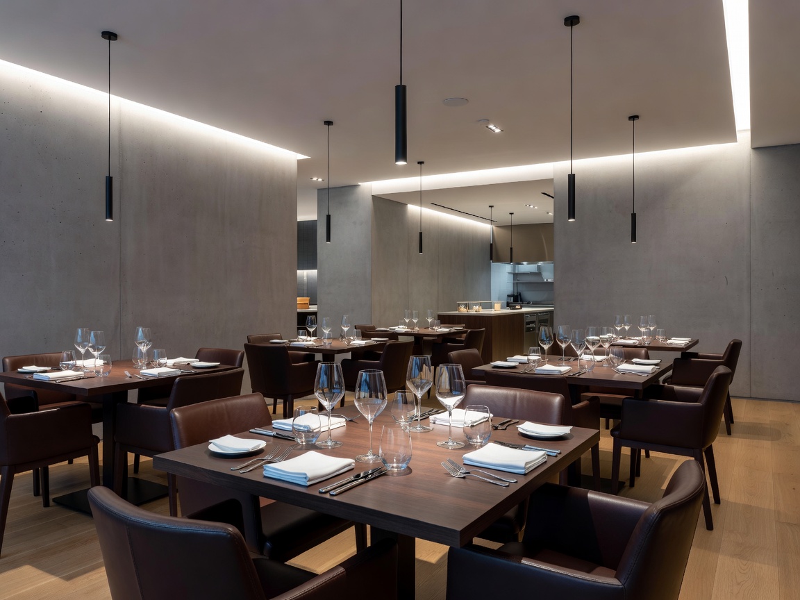 Modern fine dining restaurant interior